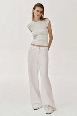 FADED WIDE-LEG TROUSERS - Zara фото 24