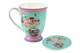 Кружка с подставкой Маки, 0,3 л