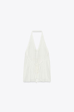 OPEN-BACK HALTER TOP - Zara фото 13