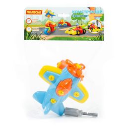 Конструктор-транспорт Самолёт (19 элементов) (в пакете) - Полесье фото 5