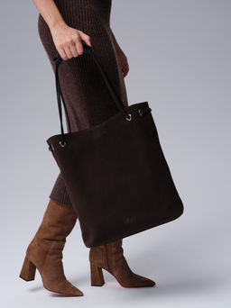 Замшевая сумка Ann DBR 31228 черный каштан  фото 7