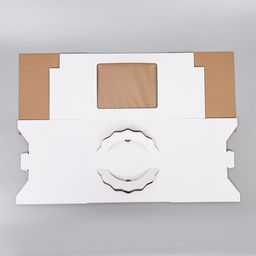 Цена за 5 шт. Коробка под торт 3 окна, с ручками, белая, 24 х 24 х 20 см - UPAK LAND фото 9