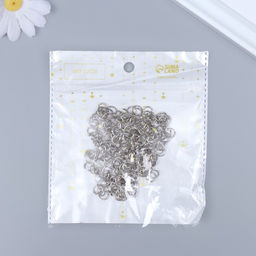 Цена за 4 шт. Разжимное кольцо для брелоков, цепочек «Круг», металл, набор 200 шт., d=0.5 см, 0.8×0.8 см