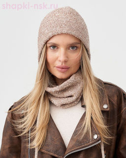 Фея пряжа Альпака пайетки Чепчик (56-58)