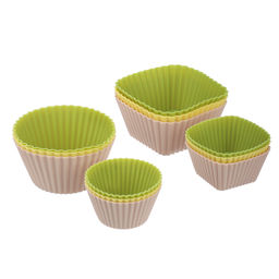 Форма для выпечки, набор 12шт: 7см, 5см, силикон, 3 цвета