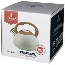 ЧАЙНИК AGNESS СО СВИСТКОМ 3 Л НЖС  фото 2