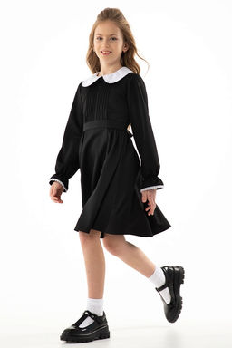 Черное школьное платье Mooriposh, модель 0169