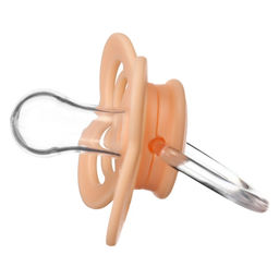 Соска - пустышка силиконовая классическая M&B, от 0 мес., с колпачком, персиковый