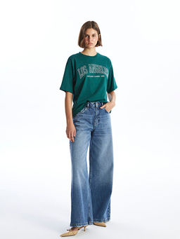 Bisiklet Yaka Oversize Kad?n Ti??rt