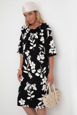 VERY NEAT _ ЕВТ 5063/черный,гардения платье жен