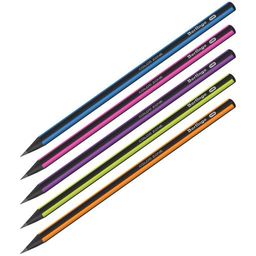 Цена за 2 шт. Карандаш ч/гр. BERLINGO "Color Zone" HB, без ластика (BP01305) трехгранный, черное дерево, заточенный