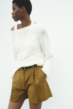 Pantal?n corto sastre en mezcla de lino - H&m фото 8