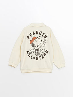 Polo Yaka Uzun Kollu Snoopy Bask?l? Erkek Bebek Sweatshirt - Waikiki фото 3