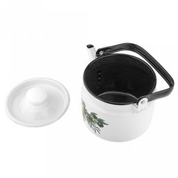 "Оливковая ветвь" Чайник эмалированный 2л, д16см, h13см, металлическая крышка с пластмассовой ручкой-кнопкой, металлическая подвижная ручка (Россия)