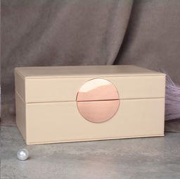 Шкатулка для украшений 22x15x10 см 2 яруса с зеркалом / 23220 Бежевый /уп 36/ 738385