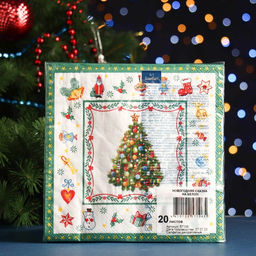 Цена за 2 шт. Салфетки бумажные Art Bouquet Новогодняя сказка на белом, 3 слоя, 33?33 см, 20 шт.