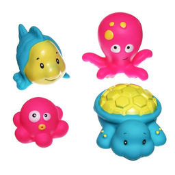 Резиновые игрушки для ванны Крошка Я «Морские друзья», в наборе 4 шт., виды МИКС