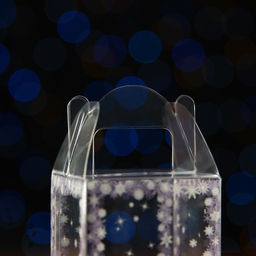 Цена за 5 шт. Складная коробка из PVC 4 x 4 x 8 см Зимушка - UPAK LAND фото 3