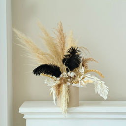 Цена за 2 шт. Перо для декора 1 шт., размер  20.5?7.5 см, чёрное