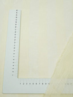 Лен декоративный Сетка с широкой полоской цв.шампань, ш.2.6м, лен-100%, 95гр/м.кв - Купава фото 5