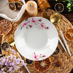 Нежность, Тарелка суповая, керамика, 20 см, круглая, Daniks, 19-220 (454754)