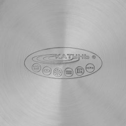 Кастрюля Катунь «Гретта», 3.4 л, d=20 см, капсульное дно, индукция, нержавеющая сталь, AISI - 201