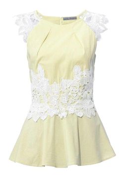 Блузка, желто-белая - Ashley brooke фото 2