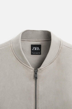FAUX SUEDE BOMBER JACKET - Zara фото 30