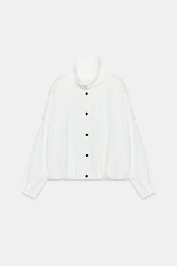 CHAQUETA BOMBER CUELLO SUBIDO / Blanco roto - Zara фото 7