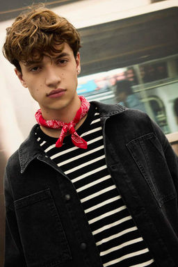 Куртка-рубашка свободного кроя с длинными рукавами - Defacto фото 3