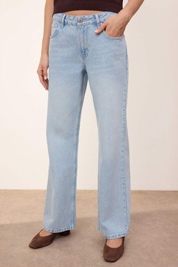 Mavi Dusuk Bel 100% Pamuk Wide Leg Genis Paca Jeans TWOSS26JE00131 - Trendyolmilla фото 7