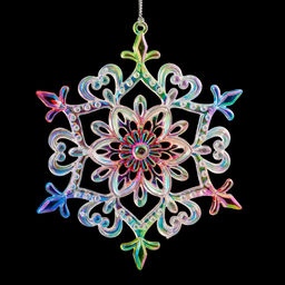 Цена за 1 шт. Украшение ErichKrause Decor Снежинка перламутр 13см