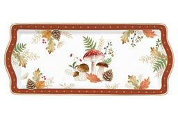 Блюдо, 35х15 см, фарфор P, белое, прямоугольное, Грибы и листья, Autumn Breeze - Easy life фото 4