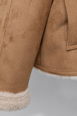 DOUBLE-FACED FAUX SHEARLING JACKET - Zara фото 6