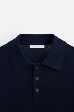 SILK/COTTON KNIT POLO SHIRT - Zara фото 18