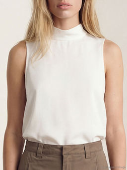 Fular Yaka Saten Bluz