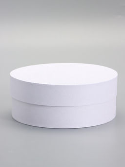 Коробка круглая подарочная белая, 20×8 см