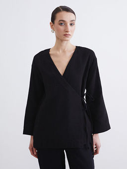 Kruvaze Yaka Kad?n M?slin Kimono