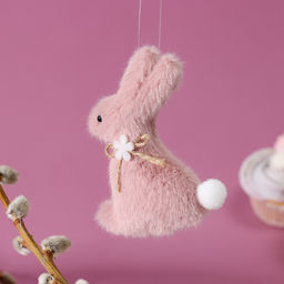 Мягкая игрушка Зайчик на подвесе, 11 см, цвет МИКС