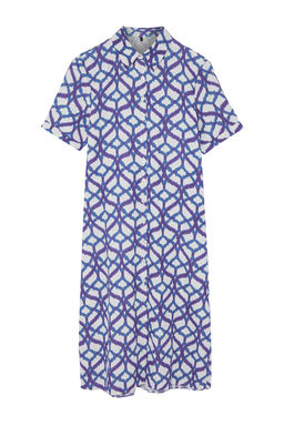 Mavi Kusakl? Midi Dokuma Gomlek Elbise TWOSS24EL00897 - Trendyolmilla фото 6