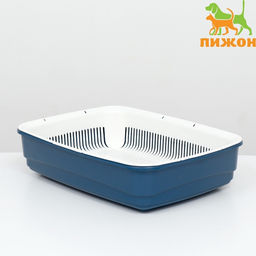 Лоток большой с сеткой Atlantis «Стандарт», 42×31×10 см, синий