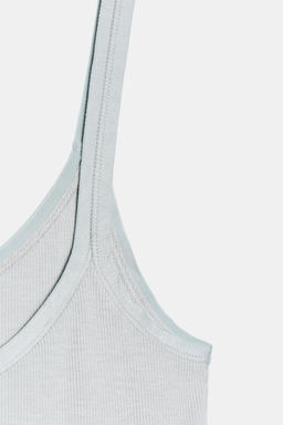 CAMISETA RIB TIRANTES / Azul claro - Zara фото 7