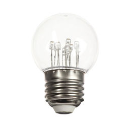 Лампа светодиодная, 6 LED, G45, Е27, 1 Вт, для белт-лайта, набор 10 шт., свечение тёплое белое