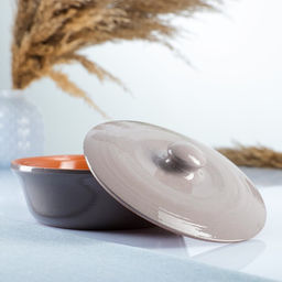 Форма для запекания с крышкой «Вятский, 500 мл, керамика, серая