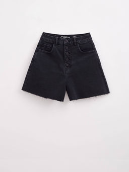 CONTE Джинсовые шорты с необработанным краем CON-447 washed black - Conte elegant фото 5