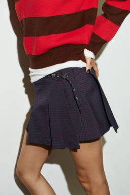 CHECK BOX PLEAT SKORT - Zara фото 3