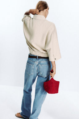 LINEN BLEND SAFARI JACKET - Zara фото 5