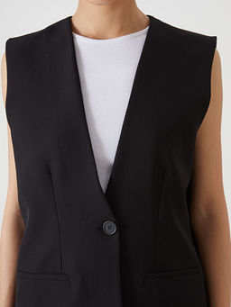 V Yaka Kad?n Klasik Yelek