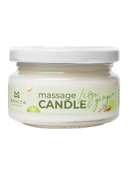 Manita Professional Свеча массажная / Lime & Ginger, 100 мл