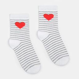 Набор носков женских (3 пары) MINAKU цвет серый/белый, размер 38-39